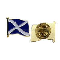 Épingle en émail écossaise personnalisée en forme de bouclier, souvenirs d'Écosse, croix de Saint-Andrew, Saltire, badge en métal écossais