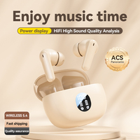 Écouteurs sans fil True Wireless avec écran LED, TWS, mains libres, capacité de la batterie, écouteurs semi-intra-auriculaires, étanches, studio, DJ, sport, casque audio