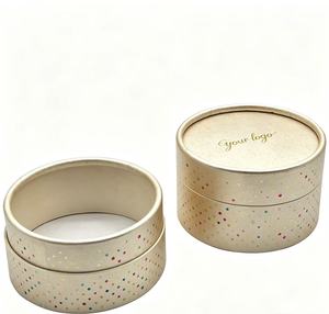 Boîte en papier cylindrique avec logo personnalisé, impression quadricolore et estampage à chaud doré pour parfum, huile essentielle, aliments, cosmétiques, aromathérapie - Product Image 4