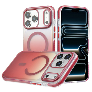 Nouvelle conception, nouvelle couleur <span class=keywords><strong>bordeaux</strong></span>, étui de téléphone magnétique anti-traces de doigts avec dégradé mat IMD pour iPhone 17 Pro Max - Product Image 1