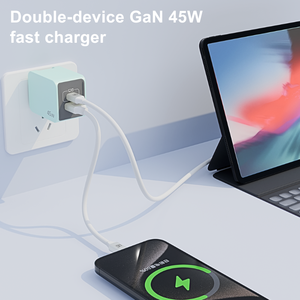 Caricabatterie Super Veloce 45W Portatile con Spina Intercambiabile US EU AU per Ricarica Rapida <span class=keywords><strong>Samsung</strong></span> <span class=keywords><strong>Galaxy</strong></span> S24 <span class=keywords><strong>S23</strong></span> Ultra - Product Image 5