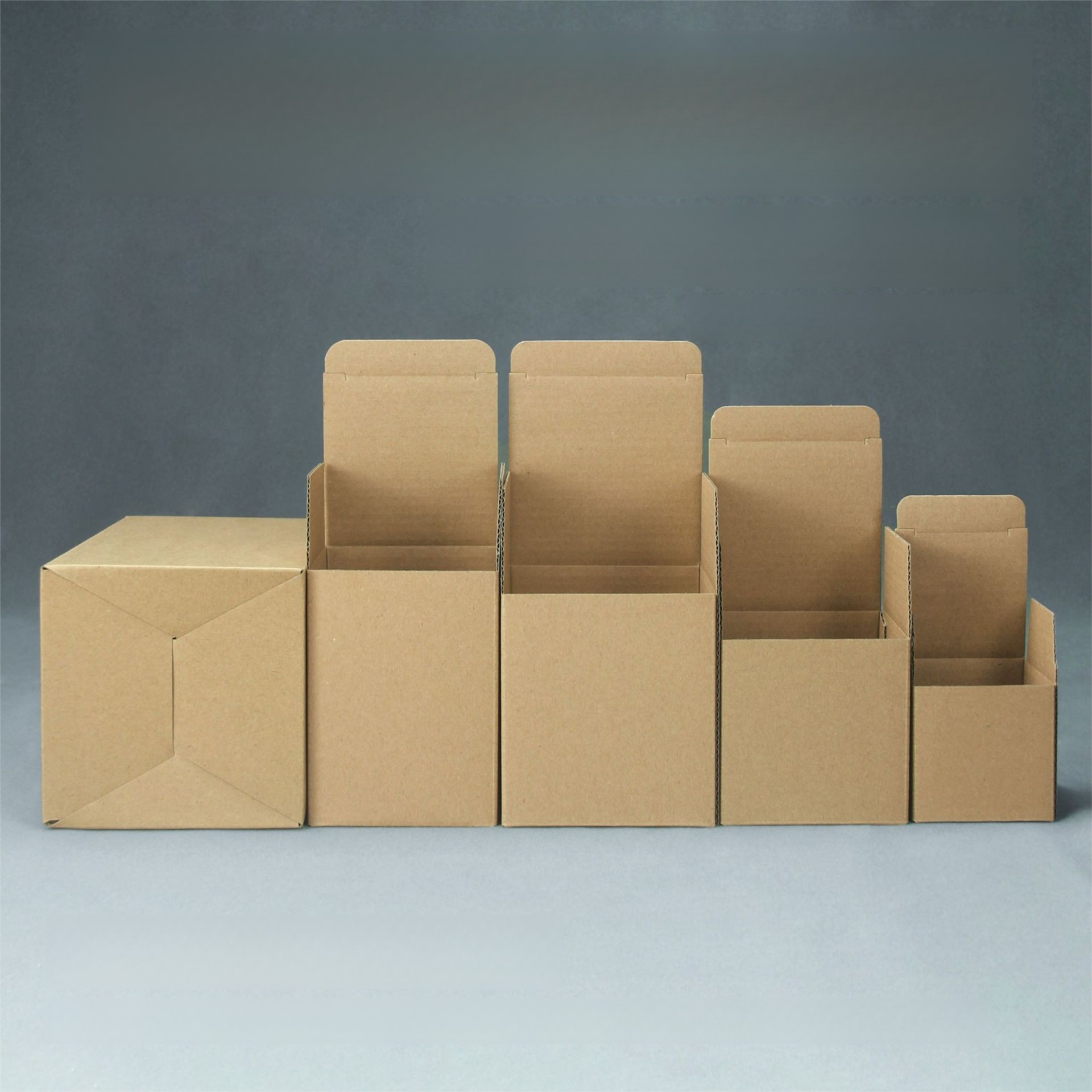 Customized Recycled Corrugated Cartons Embossed Packaging Boxes Folder Type Foldered Cartons Auto Locking Bottom