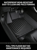 Alfombrillas de coche 3D TPE impermeables a medida para todo tipo de clima, tipo bandeja, para Audi Q6 E-Tron 2025- (alfombra interior)
