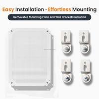 QILIPSU IP67 Boîte de jonction électrique en plastique 16.1 "x 12.2" x 7.1 "avec porte intérieure Boîtier étanche extérieur Projet Nema Abs Box