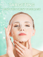 OEM ODM Masque facial en feuille pour le traitement de l'acné, patch anti-imperfections avec eau de feuilles d'eucalyptus, pour une texture de peau lisse et douce