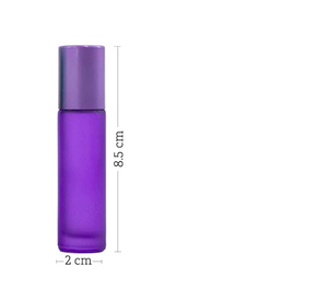 High Quality 10ml Portable Sample Packaging <b>Empty</b> Matte -Shaped <b>Glass</b> Screw Cap Bead <b>Bottle</b> Essential Oil Solution Sealed - Product Image 2