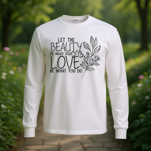 T-shirt à manches longues avec citation motivante sur l'amour floral pour les objectifs de carrière et futurs projets - Product Image 3