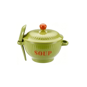 Vente en gros de bols à soupe en céramique japonaise rose côtelée avec <span class=keywords><strong>poignée</strong></span> et couvercles, bols à soupe en céramique Miso pour la vaisselle de restaurant - Product Image 2