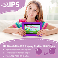 Nouvelle Tablette Android 10 pour Enfants Wi-Fi Allwinner Quad Core avec Écran IPS de 7 Pouces, 2 Go de RAM, 32 Go de ROM, Batterie 2500 mAh et Contrôle Parental (3-7 Ans)