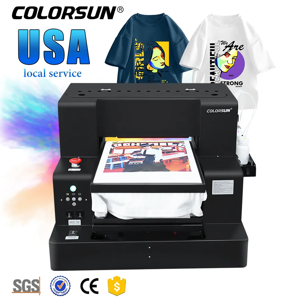 Hot sales Flatbed printer A3 size dtg printer dtf printer 2 in 1 L805 Printhead for any color fabric t shirt printing machine