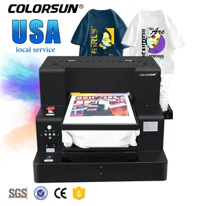 Obral Flatbed printer A3 ukuran dtg printer dtf printer 2 in 1 L805 Printhead untuk mesin cetak kain warna apa pun