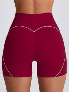 女性用ピーチヒップハイウエストスポーツトレーニングショーツヌードタイト通気性フィットネス3/4パンツヒップリフティングヨガショーツ - Product Image 4