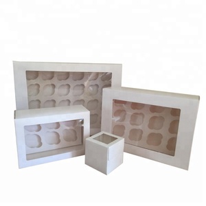 Custom Cheap Rectangular Cardboard 12 Carrier Favor 6 Cupcake <b>Boxes</b> <b>Sweet</b> Box Christmas Bulk Barn Cupcakes Boxed - Product Image 3