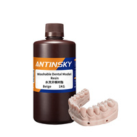 Resin Model Gigi Antinsky yang Dapat Dicuci untuk Printer 3D DLP LCD, Resin Presisi Tinggi 1kg, Susut Rendah, Resin Gigi Antiskynd