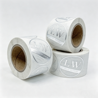 Rouleau d'autocollants personnalisés à étiquette privée, autocollants durables, imperméables, en feuille d'argent transparente, étiquettes transparentes avec logo pour cosmétiques