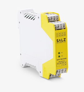 Relé de dos manos seguro, 2NO, Tipo IIIC, 2 contactos seguros, entrada por botón 1NO/1NC, arranque automático, SIL3/Cat4/PLe, 24V AC/DC - Product Image 3