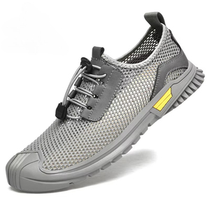 Sandales décontractées légères pour hommes en cuir de vachette avec logo, respirantes et en tissu doux, idéales pour la marche - Product Image 3