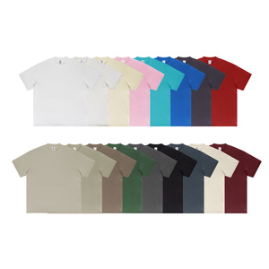 <span class=keywords><strong>T</strong></span>-shirt Minimaliste Uni en Coton Lourd 425G pour Adolescents – Coupe Ample, Décontracté, Anti-Transpiration et Infroissable - Product Image 4