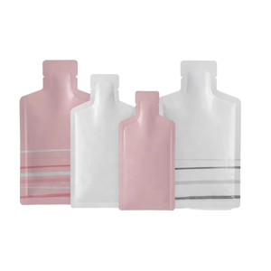 Stock Custom Lotion Cosmetics Alcohol Sample Use Small Sachets Cream Packet Narrow Bottle Irregular Shape Gravure Printed - Product Image 1