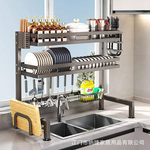 Escurridor de platos multifuncional de acero inoxidable Najie para fregadero de cocina, tamaño L - Product Image 3