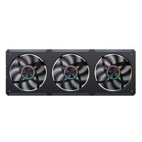 Ventilateur de boîtier Jonsbo ZC-360B noir, synchronisation ARGB, lumière ARGB, ventilateur PWM 3 côtés, ventilateur de boîtier d'ordinateur pour système de refroidissement PC, ventilateurs RGB