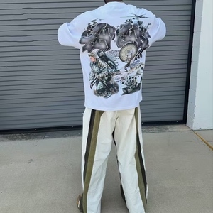 T-shirt surdimensionné personnalisé, style streetwear, vintage, impression DTG, coton lourd, impression graphique pour homme - Product Image 5