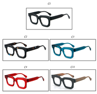 Montures de lunettes carrées épaisses en acétate rouge STORY YL2846 pour femmes et hommes, logo personnalisé, lunettes de créateur, lunettes optiques anti-lumière bleue