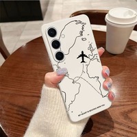 Étui de téléphone créatif avec carte du monde pour Samsung Galaxy S25 Plus, anti-rayures, fin et protecteur