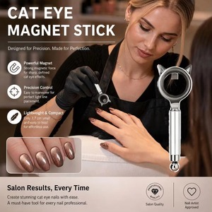 Herramienta Magnética 3D para Uñas con Orejas de Gato, Efecto Ojo de Gato Hueco para Manicura con Gel Magnético, Línea Francesa, Efecto Aurora, Imán para Arte de Uñas - Product Image 5