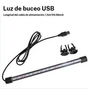 Wasserdichte Unterwasser-Aquarium-LED-Leuchte, USB-Niedervolt-Farbverstärker-Fischbeckenlampe, kompatibel mit 110V-Stromversorgung - Product Image 2