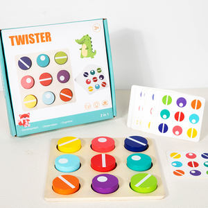 Nouveau jeu <span class=keywords><strong>de</strong></span> <span class=keywords><strong>société</strong></span> en bois 2026 pour enfants : Twister, casse-tête logique, jeu <span class=keywords><strong>de</strong></span> correspondance <span class=keywords><strong>des</strong></span> formes et <span class=keywords><strong>des</strong></span> couleurs avec cartes - Product Image 6