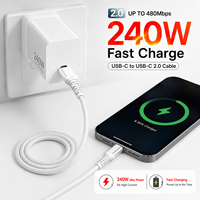 Cable de Carga Rápida USB-C LUNGKAY OEM Lungkai de 240 W y 5 A, Compatible con Computadoras, MacBook, iPhone, CarPlay, Personalizable, con Trenzado de Nailon PD/QC