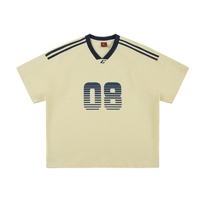 Camiseta Moderna Estilo Americano - Inspirada en la Cultura Streetwear, Corte Ajustado, Poliéster/Algodón, Transpirable, Secado Rápido, Estilo Urbano Auténtico - Product Image 4