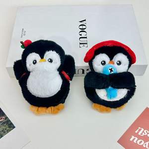 Lindo Peluche <span class=keywords><strong>de</strong></span> Pingüino con Sonido, Ideal para <span class=keywords><strong>Parejas</strong></span>, Mejores <span class=keywords><strong>Amigos</strong></span>, Bolsos o Adornos Creativos. - Product Image 2