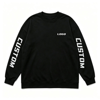 T-shirt à col rond imprimé personnalisé avec logo personnalisable pour hommes et femmes, T-shirt à manches longues de style streetwear ample