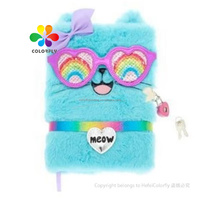 OEM Cadeau pour enfants filles kawaii mini carnet de notes mignon dessin animé animal doux et moelleux carnet de notes en peluche