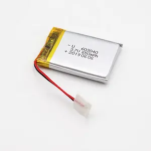 Lipo 603040 3.7V 650mAh 리튬 이온 배터리