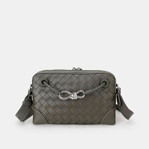 Borse a Tracolla Intrecciate in Vera Pelle per Uomo e Donna, Nuove Borse Casual Quadrate Fatte a Mano - Product Image 6