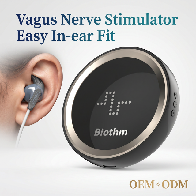 Portable Vagus Nerve TVNS Ear Clip Machine 3 Modes Rechargeable Pocket Stress Relief Tool for Daily Relaxation & Mood Management