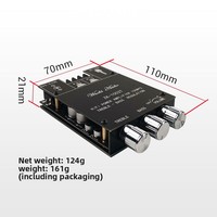 Module amplificateur 100W*2 à double canal pour subwoofer, version APP améliorée 1002T, avec contrôle des tonalités hautes et basses pour carte amplificateur 5.0