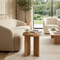 Table d'appoint, petite table basse pour petits espaces, accent moderne pour salon, chambre, coins, bureau, en bois massif