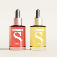 Flacon compte-gouttes en verre transparent mat de 30 ml à épaule plate, couleur personnalisée, pour sérum, essence, gouttes pour les yeux, sérum pour le visage, crème de soin de la peau