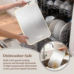 <span class=keywords><strong>Planche</strong></span> à découper en acier inoxydable pour la cuisine, sans bordure, double face, qualité alimentaire - Product Image 5