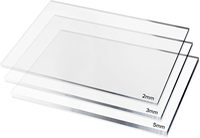 Plaque acrylique transparente comme du cristal |   Transparent, épaisseur 2 mm/3 mm/5 mm |   Bricolage multifonctionnel |   Coupe |   Résistant au feu et à l'eau