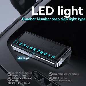 Plaque de numéro de téléphone <span class=keywords><strong>portable</strong></span> <span class=keywords><strong>temporaire</strong></span> pour voiture, recharge solaire, vente chaude, dissimule la confidentialité - Product Image 2