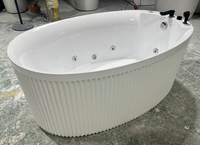 Baignoire autoportante chauffée pour adultes avec coussin de massage à bulles à température constante intelligente