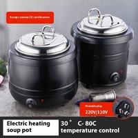 Chauffe-soupe électrique commercial Yolecen Premium 10L en acier inoxydable, pour buffet, isolation, hôtel, petit-déjeuner, marmites à bouillon