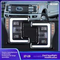 Ensemble de phares LED élégants avec lentille de projecteur et feux de jour (DRL) pour Ford F250 2017-2019 Super Duty