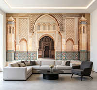 Papier peint mural de style marocain pour la décoration intérieure de restaurant