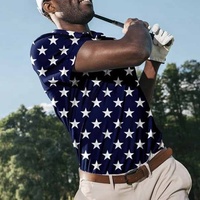 Tissu tissé respirant de haute qualité OEM Design Sublimation Golf Print Low quantité minimale de commande Men's for Shirts